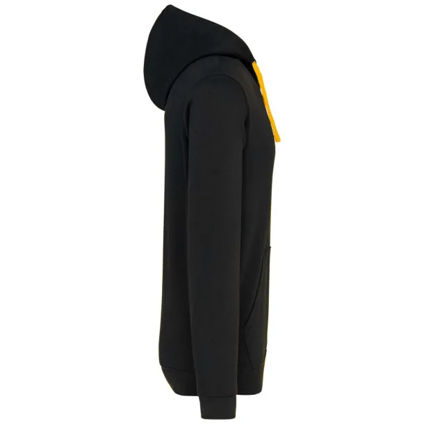  MEN'S CONTRAST HOODED SWEATSHIRT - Kariban Black Yellow