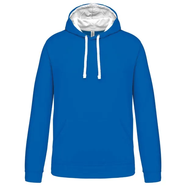  MEN'S CONTRAST HOODED SWEATSHIRT - Kariban Light Royal Blue White