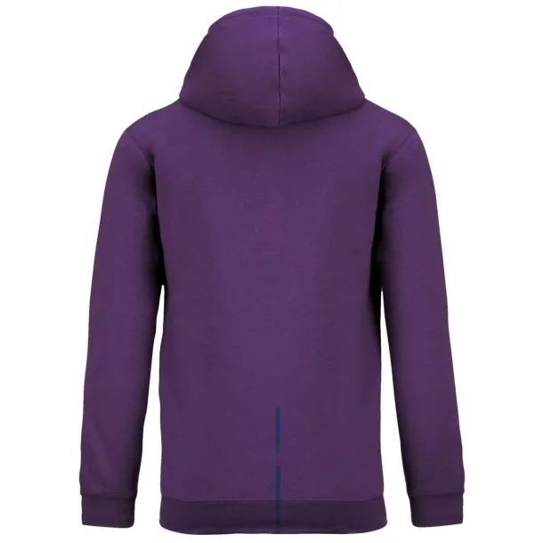  MEN'S CONTRAST HOODED SWEATSHIRT - Kariban Ljubičasta Oxford Grey