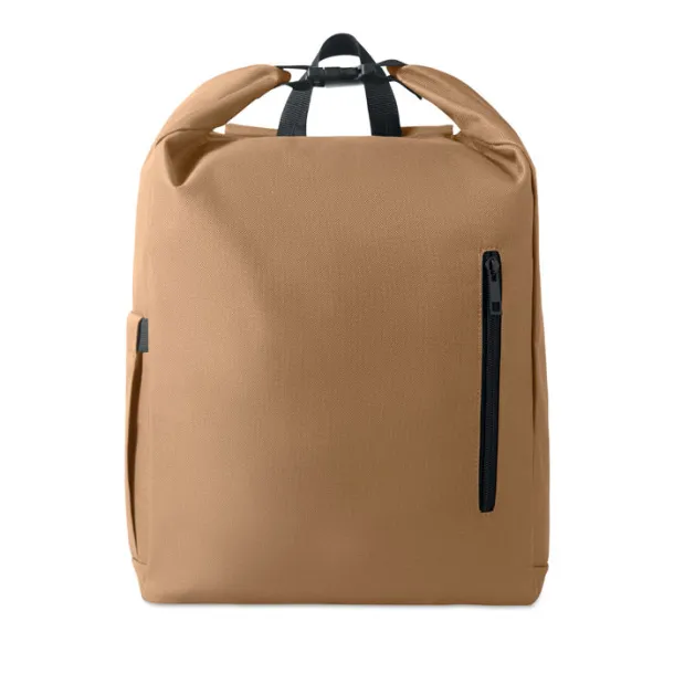UNITON 15'' roll top laptop backpack khaki
