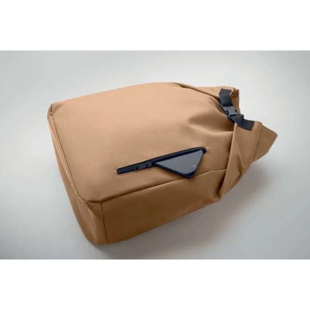 UNITON 15'' roll top laptop backpack khaki