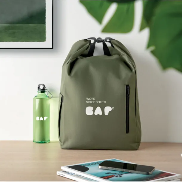 UNITON 15'' roll top laptop backpack Army Green