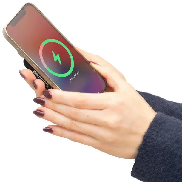  Recycled ABS wireless charger powerbank Miren Crna