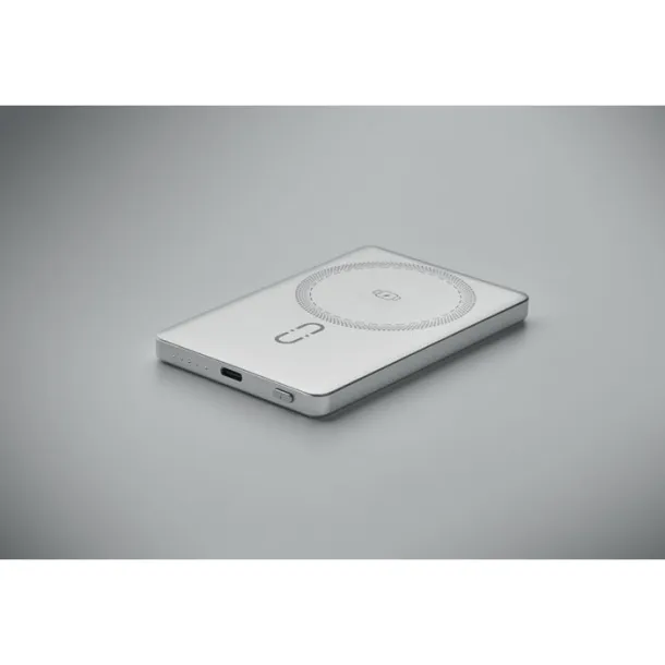 CORE Magnetska prijenosna baterija, 15 W - 5 000 mAh Mat srebrna