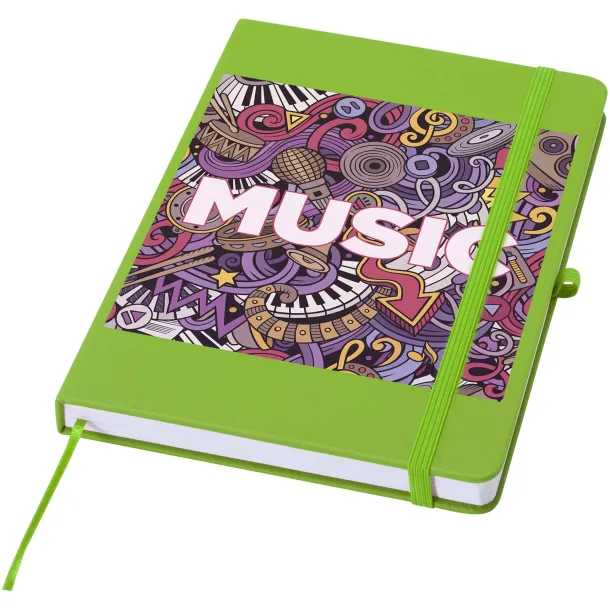 Spectrum A5 recycled hard cover notebook Lime green