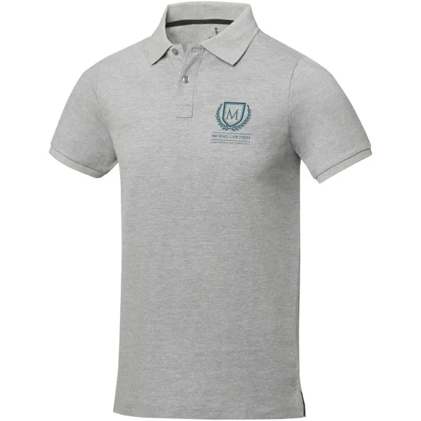 Calgary short sleeve men's polo - Elevate Life Grey Melange