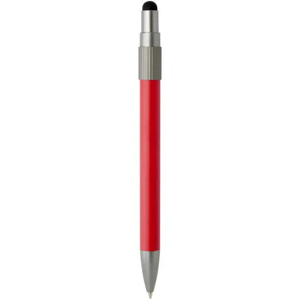 Rill RCS recycled ballpoint pen with stylus and fidget spinner (blue ink) Red