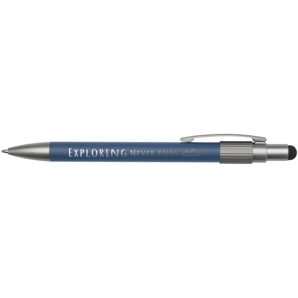Rill RCS recycled ballpoint pen with stylus and fidget spinner (blue ink) Ocean blue