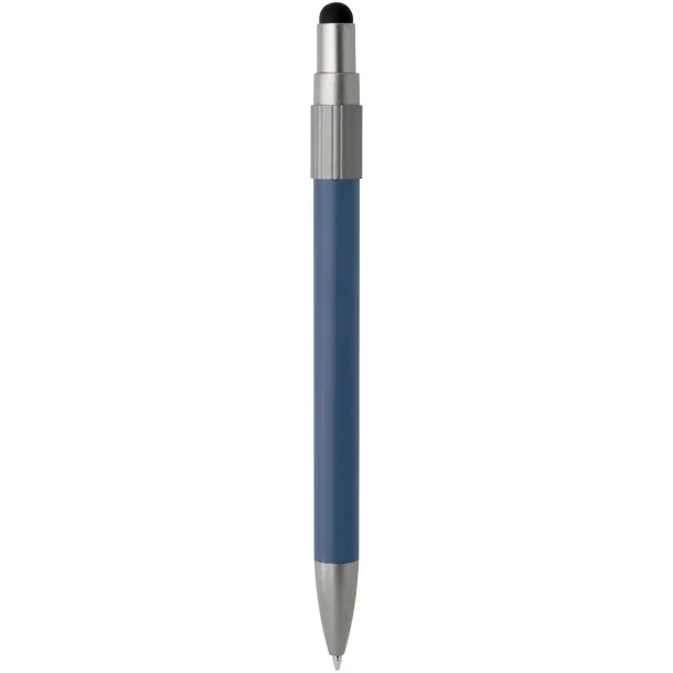 Rill RCS recycled ballpoint pen with stylus and fidget spinner (blue ink) Ocean blue