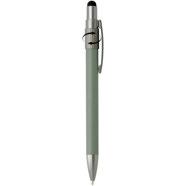 Rill RCS recycled ballpoint pen with stylus and fidget spinner (blue ink) Heather green