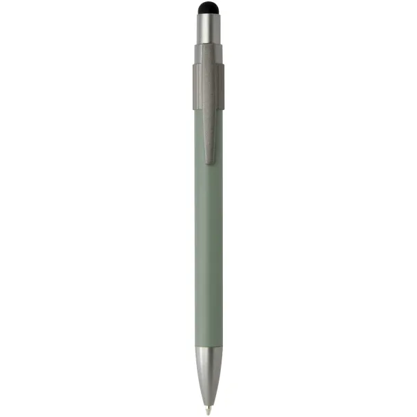 Rill RCS recycled ballpoint pen with stylus and fidget spinner (blue ink) Heather green