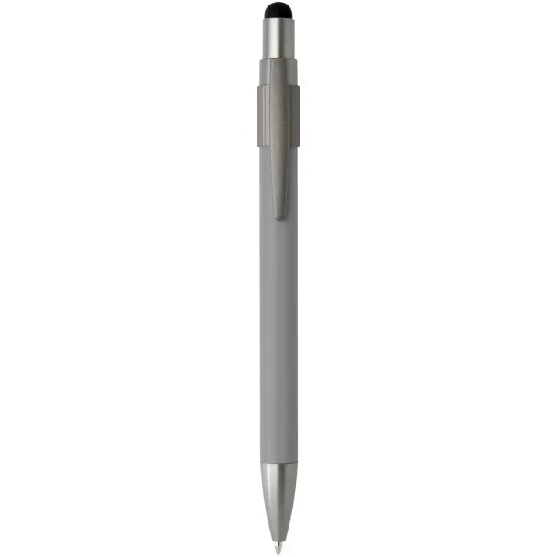 Rill RCS recycled ballpoint pen with stylus and fidget spinner (blue ink) Grey