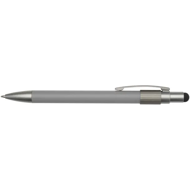 Rill RCS recycled ballpoint pen with stylus and fidget spinner (blue ink) Grey