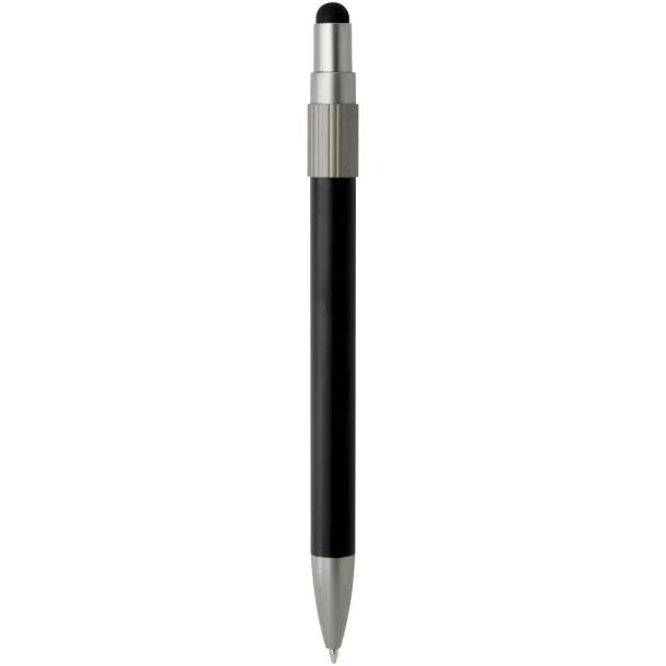 Rill RCS recycled ballpoint pen with stylus and fidget spinner (blue ink) Crna