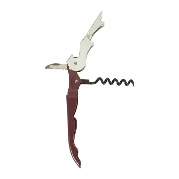 Umbria wine opener Burgundy Silver