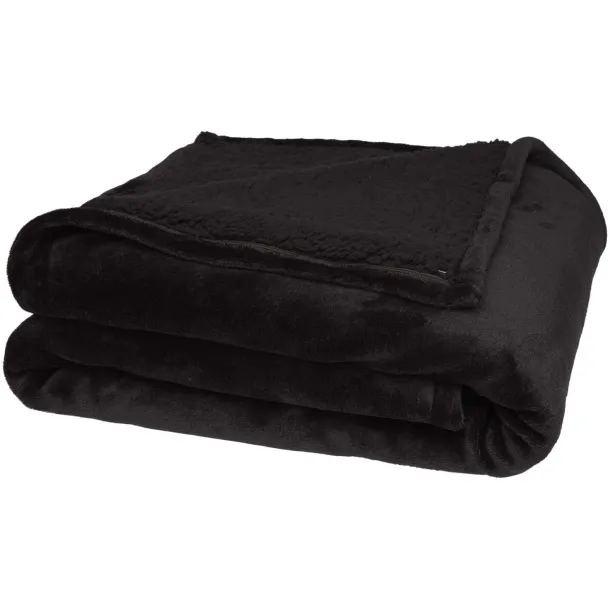Ashen GRS recycled sherpa blanket Crna
