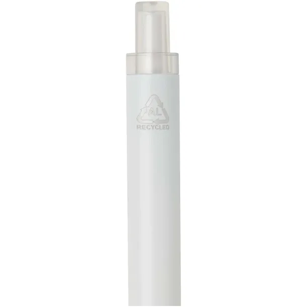 Spectrum recycled aluminium ballpoint pen (blue ink) White
