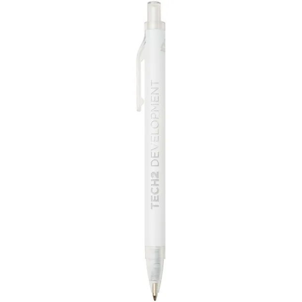 Spectrum recycled aluminium ballpoint pen (blue ink) White