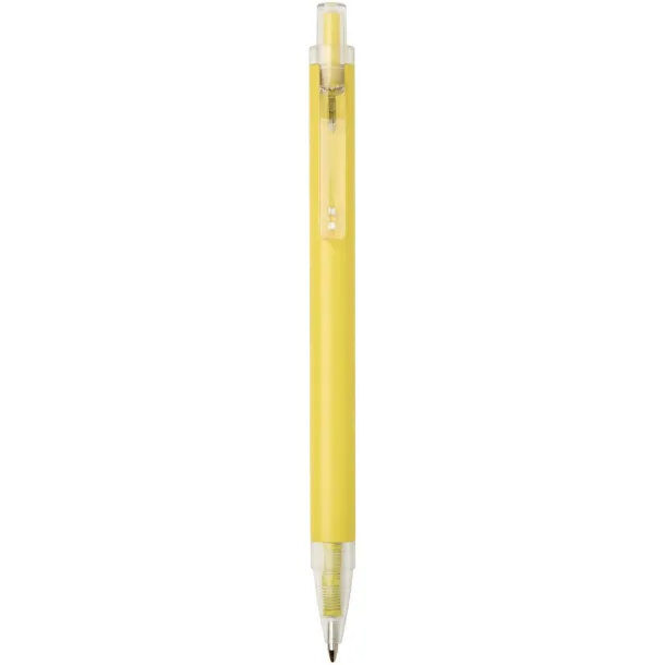 Spectrum recycled aluminium ballpoint pen (blue ink) Yellow