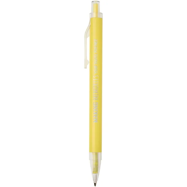 Spectrum Kemijska olovka od recikliranog aluminija, plava tinta Žuta