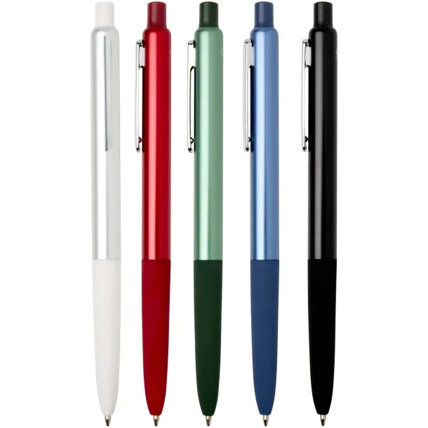 Soffit recycled aluminium click anodized ballpoint pen (blue ink) White
