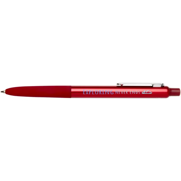 Soffit recycled aluminium click anodized ballpoint pen (blue ink) Red