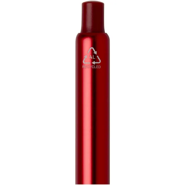 Soffit recycled aluminium click anodized ballpoint pen (blue ink) Red
