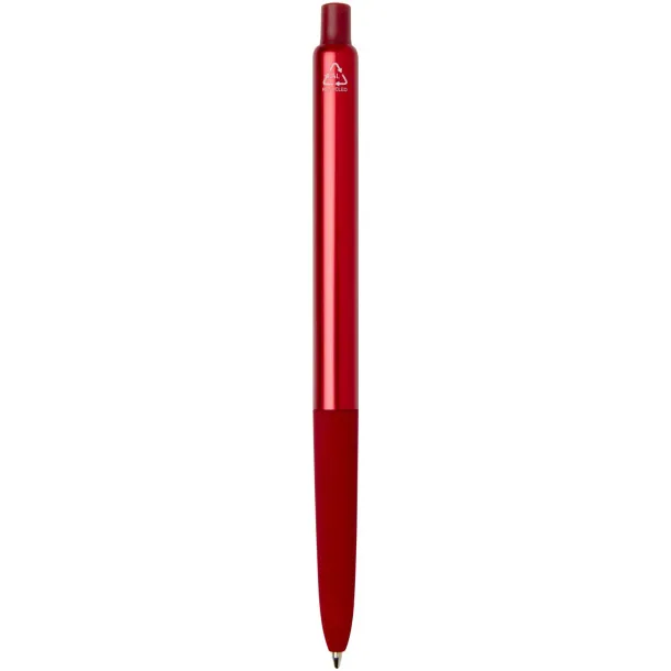 Soffit recycled aluminium click anodized ballpoint pen (blue ink) Red