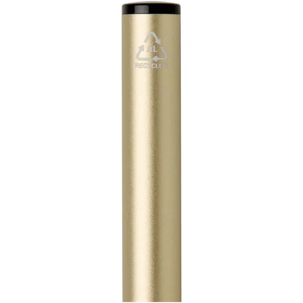 Verton recycled aluminium twist ballpoint pen with sleeve (blue ink) Gold