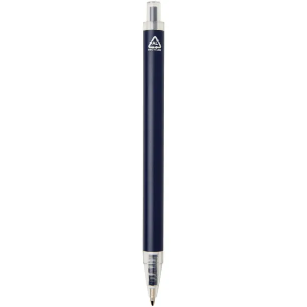 Spectrum recycled aluminium ballpoint pen (blue ink) Navy Blue