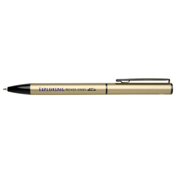 Verton recycled aluminium twist ballpoint pen with sleeve (blue ink) Gold
