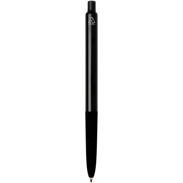Soffit recycled aluminium click anodized ballpoint pen (blue ink) Crna