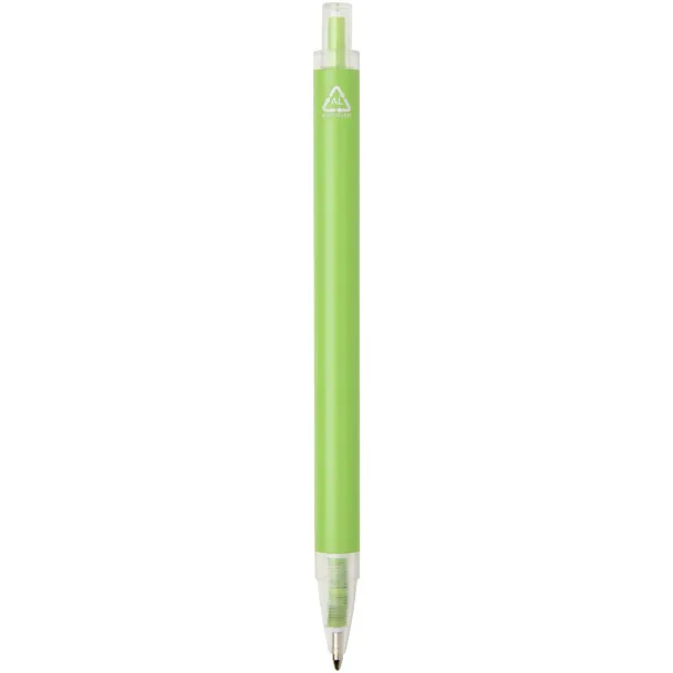 Spectrum recycled aluminium ballpoint pen (blue ink) Lime green