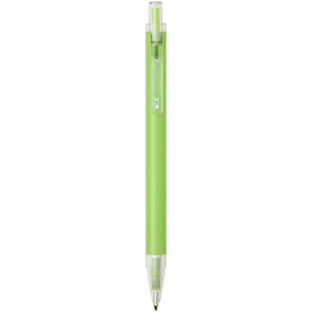 Spectrum recycled aluminium ballpoint pen (blue ink) Lime green