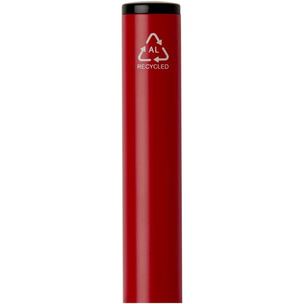 Verton recycled aluminium twist ballpoint pen with sleeve (blue ink) Red