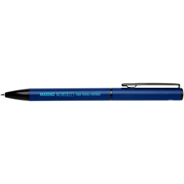 Verton recycled aluminium twist ballpoint pen with sleeve (blue ink) Ocean Blue