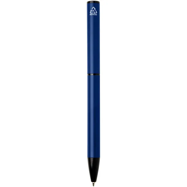 Verton recycled aluminium twist ballpoint pen with sleeve (blue ink) Ocean Blue