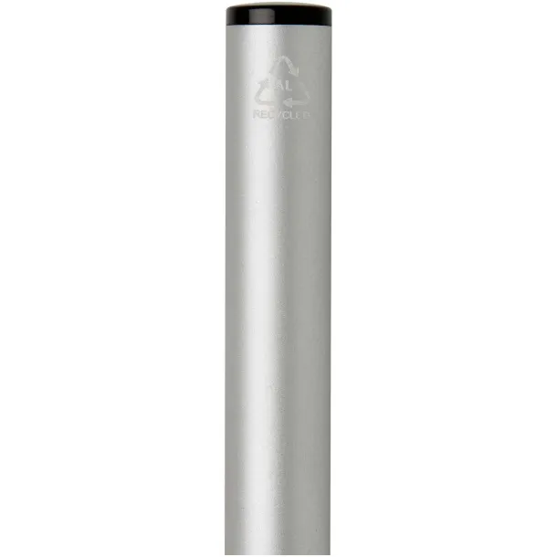 Verton recycled aluminium twist ballpoint pen with sleeve (blue ink) Silver