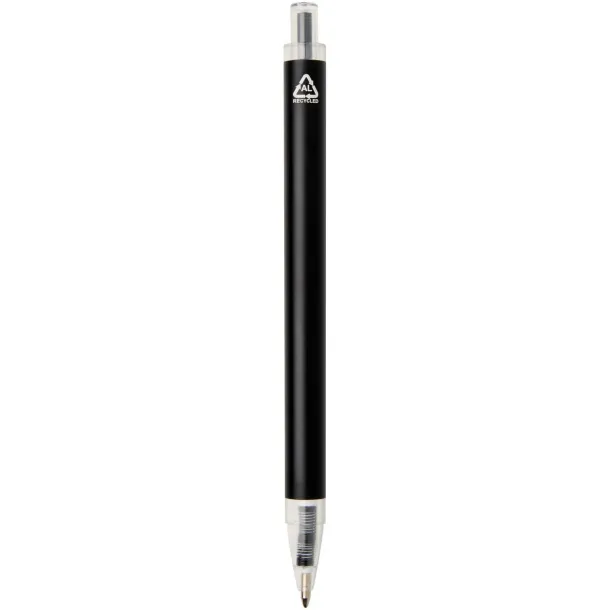 Spectrum Kemijska olovka od recikliranog aluminija, plava tinta Crna