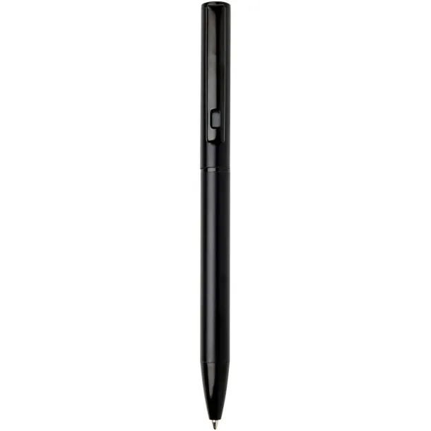 Verton recycled aluminium twist ballpoint pen with sleeve (blue ink) Crna