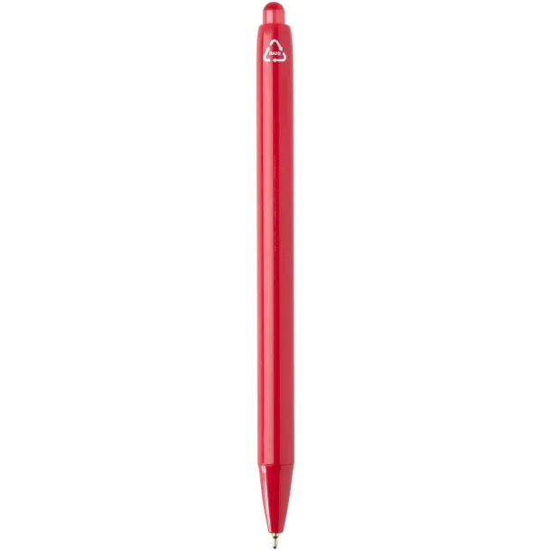 Glen RCS Kemijska olovka od reciklirane plastike, plava tinta Crvena