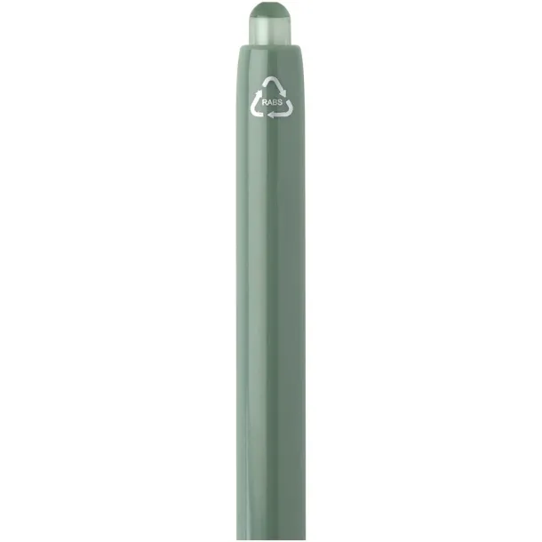 Glen RCS recycled bi-injected ballpoint pen (blue ink) Heather green