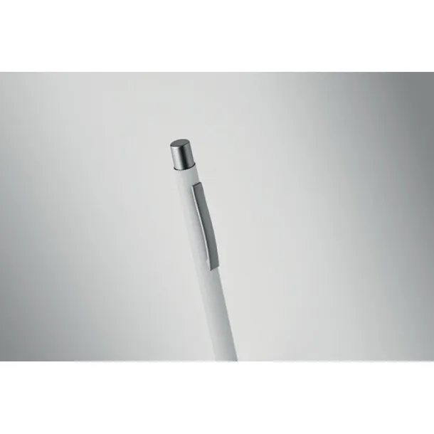 NALI Kemijska olovka od recikliranog aluminija Bijela