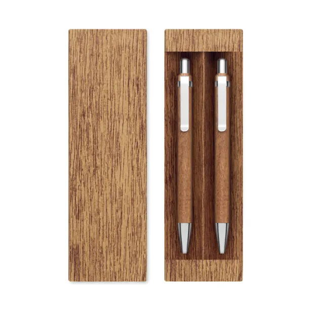 JAKARTA SET Acacia wood pen and pencil set Wood