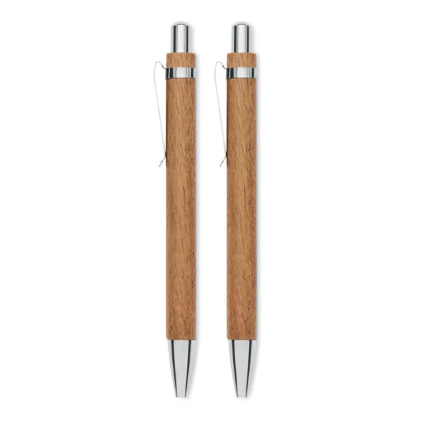 JAKARTA SET Acacia wood pen and pencil set Wood