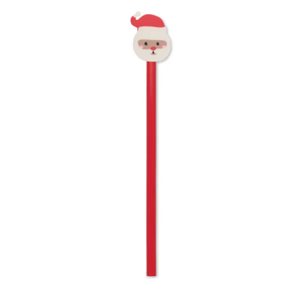 CLAUS Christmas pencil with eraser Red