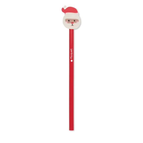 CLAUS Christmas pencil with eraser Red