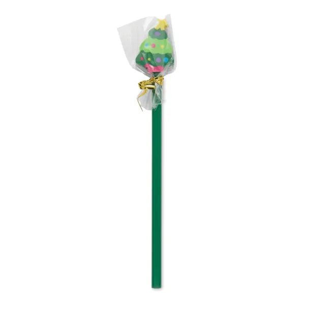 CLAUS Christmas pencil with eraser Green