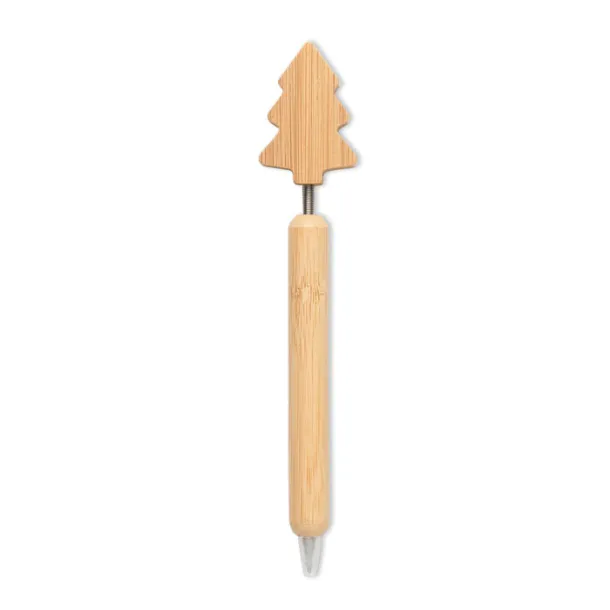 CHRISPEN Bamboo Christmas tree ball pen Wood