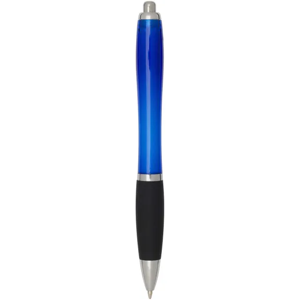 Nash RCS recycled plastic ballpoint pen with coloured barrel and black grip (black ink) Royal blue